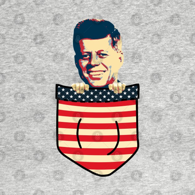 John F Kennedy Chest Pocket by Nerd_art